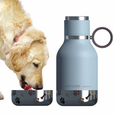 975ml Stainless Steel Travel Water Bottle with Dog Bowl